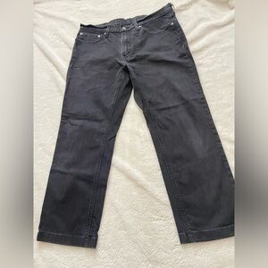Levi’s black denim straight leg jean